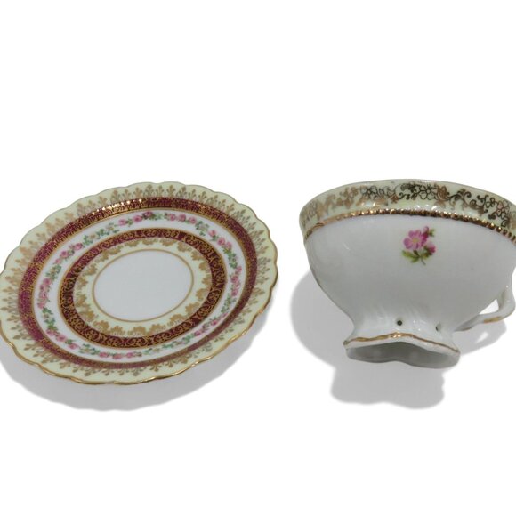 ROYAL VIENNA Imperial International Exhibition LONDON 1909 Cup and Saucer Vintag - Picture 6 of 9